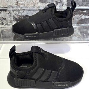 Adidas NMD Slip-On Sneakers Triple Black Kids 8K Ortholite